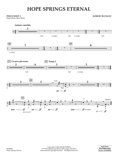Hope Springs Eternal - Percussion 1