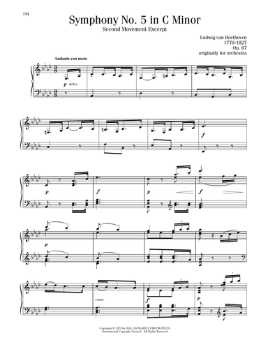 Symphony No. 5, Second Movement Excerpt
