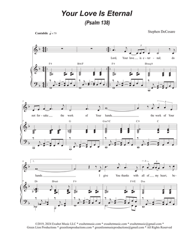 Your Love Is Eternal (Psalm 138) (Vocal solo - Medium Key)