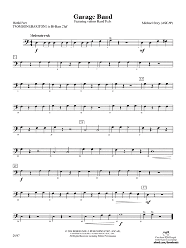 Garage Band: (wp) 1st B-flat Trombone B.C.