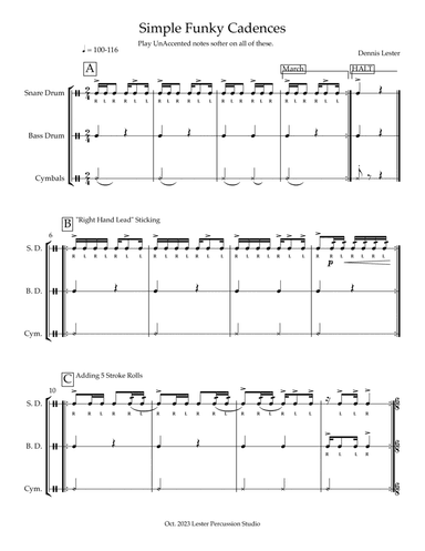 SIMPLE FUNKY CADENCES