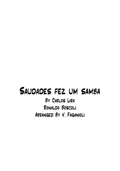 Saudade Fez Um Samba