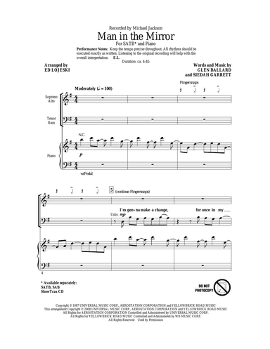Man In The Mirror (arr. Ed Lojeski)