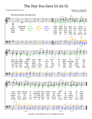 The Day You Gave Us (in G)