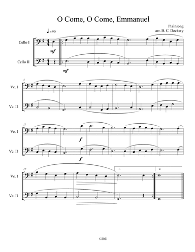 O Come, O Come, Emmanuel (Cello Duet)