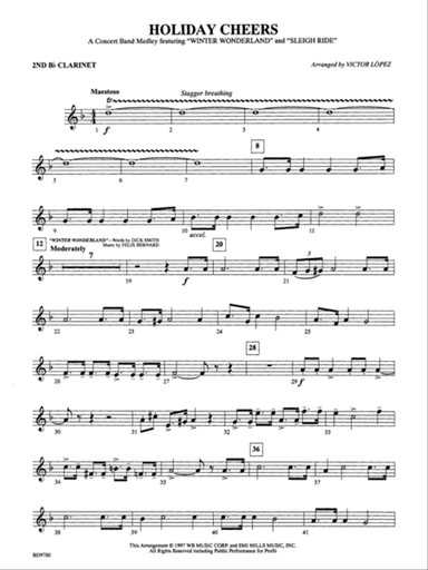 Holiday Cheers: 2nd B-flat Clarinet