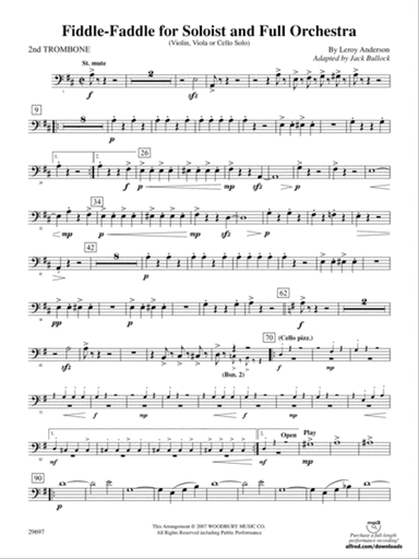 Fiddle-Faddle for Soloist and Full Orchestra: 2nd Trombone