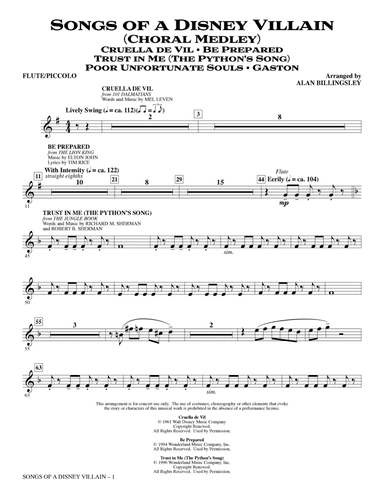 Songs of a Disney Villain (Choral Medley) - Flute/Piccolo
