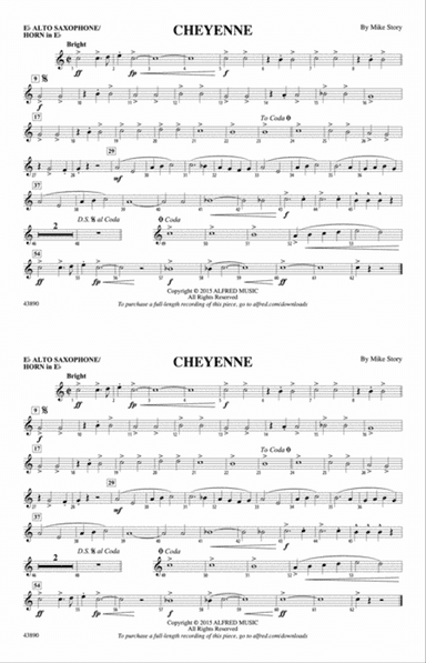 Cheyenne: E-flat Alto Saxophone