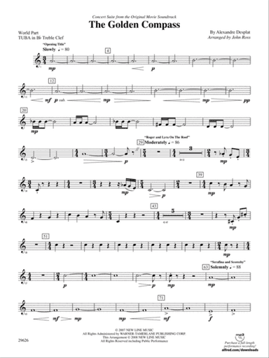 The Golden Compass: (wp) B-flat Tuba T.C.