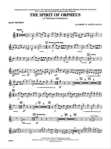 The Spirit of Orpheus (A Sinfonian Celebration): 2nd B-flat Trumpet