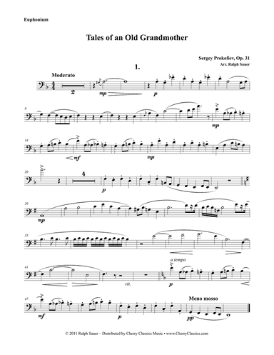 Tales of an Old Grandmother, Op. 31 for Euphonium & Piano
