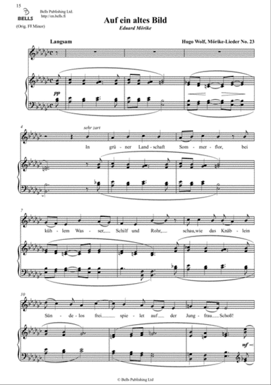 Auf ein altes Bild (E-flat minor)