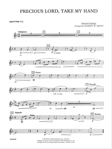 Precious Lord, Take My Hand: Baritone T.C.
