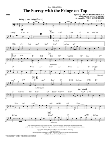 The Surrey With The Fringe On Top (from Oklahoma!) (arr. Paris Rutherford) - Bass