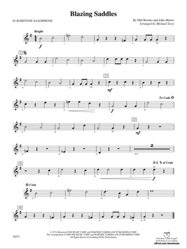 Blazing Saddles: E-flat Baritone Saxophone