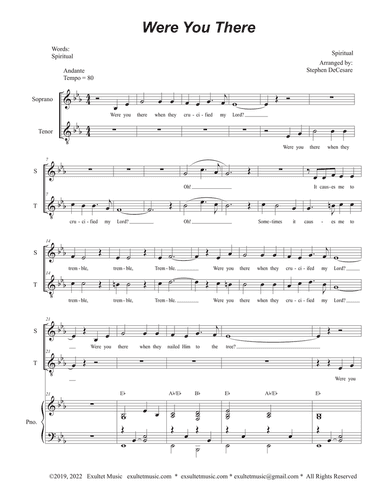 Were You There (2-part choir - (Soprano and Tenor) (Easy Choir Version)
