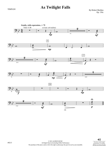 As Twilight Falls: Timpani