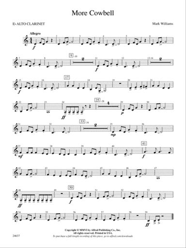 More Cowbell: E-flat Alto Clarinet