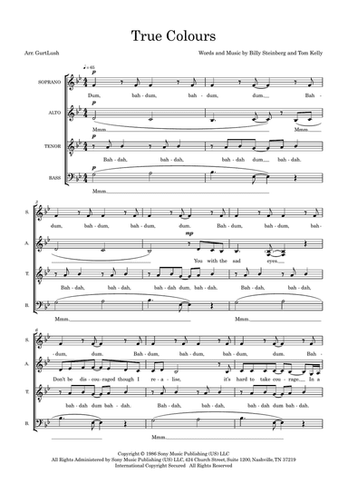 True Colours (arr. Sam Burns)