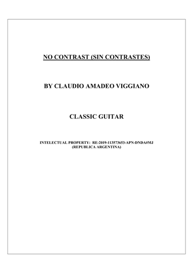 NO CONTRAST (SIN CONTRASTES)