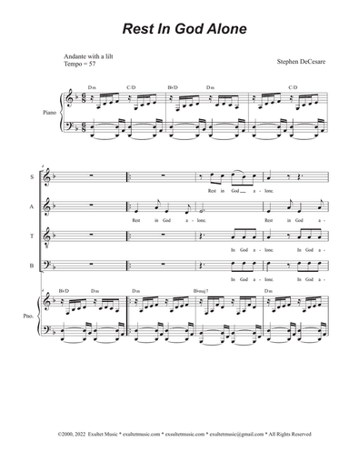 Rest In God Alone (Vocal Quartet - (SATB)