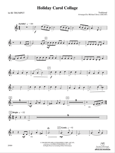 Holiday Carol Collage: 1st B-flat Trumpet