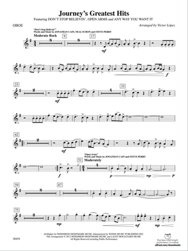 Journey's Greatest Hits: Oboe