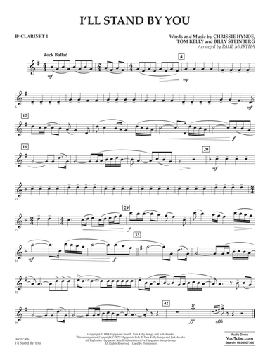 I'll Stand By You (arr. Paul Murtha) - Bb Clarinet 1