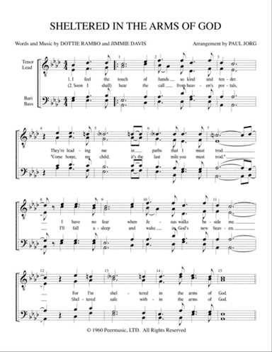 Sheltered In The Arms Of God