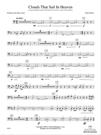 Clouds That Sail in Heaven: (wp) E-flat Tuba B.C.