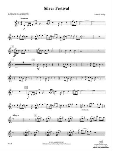 Silver Festival: B-flat Tenor Saxophone