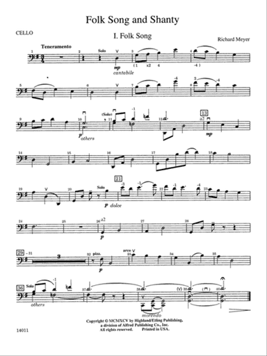 Folk Song and Shanty: Cello