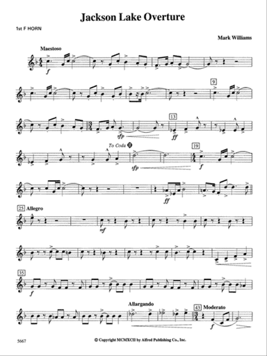 Jackson Lake Overture: 1st F Horn