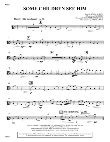 Some Children See Him (arr. Joseph M. Martin) - Viola