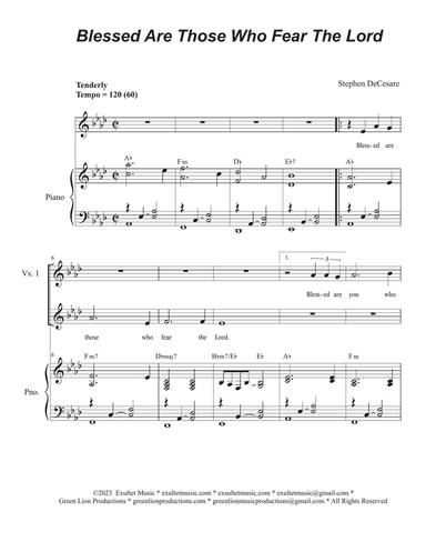 Blessed Are Those Who Fear The Lord (Vocal solo)