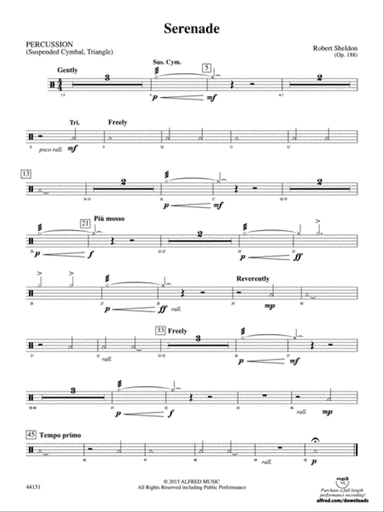 Serenade: 1st Percussion