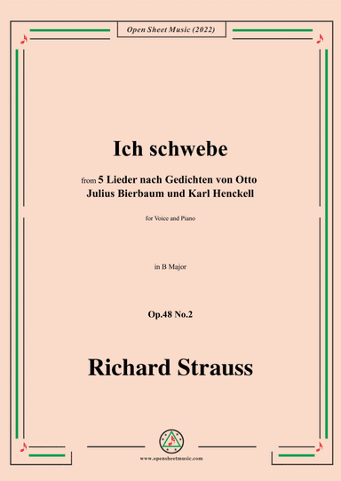 Richard Strauss-Ich schwebe,in B Major,Op.48 No.2