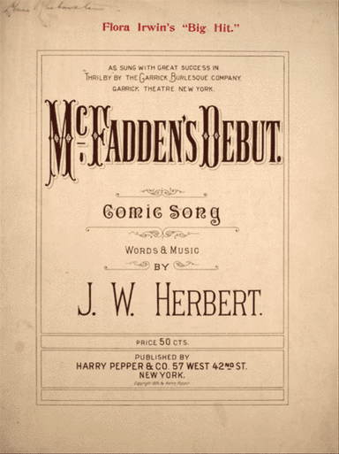 McFadden's Debut. Comic Song