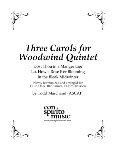 Three Carols for Woodwind Quintet