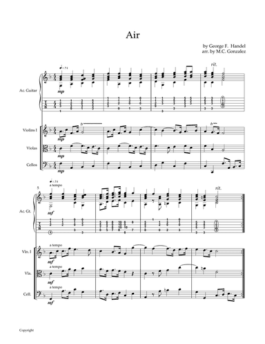 Air from Handel's Water Music