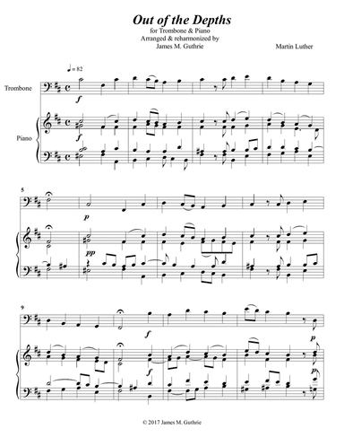 Luther: Out of the Depths for Trombone & Piano