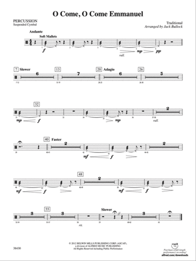 O Come, O Come Emmanuel: 1st Percussion