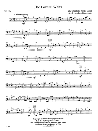 The Lover's Waltz: Cello
