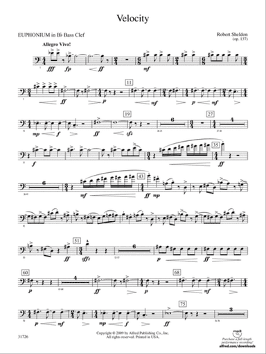 Velocity: (wp) B-flat Baritone B.C.