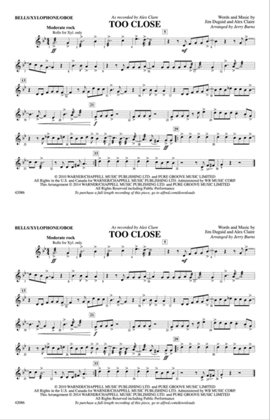Too Close: Bells/Xylophone/Oboe