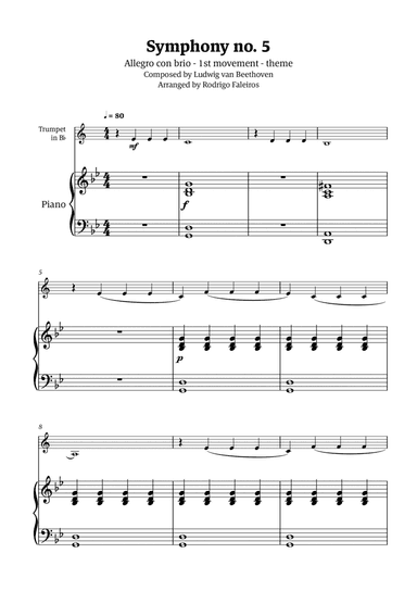 Symphony no. 5 - 1st movement (theme)