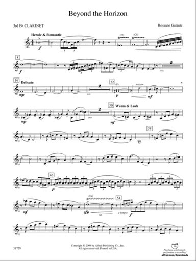 Beyond the Horizon: 3rd B-flat Clarinet