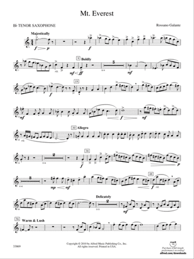 Mt. Everest: B-flat Tenor Saxophone
