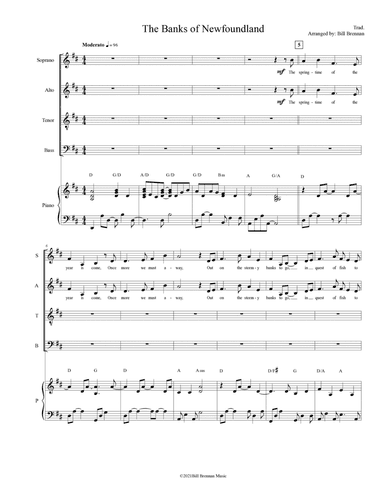 The Banks of Newfoundland (SATB)